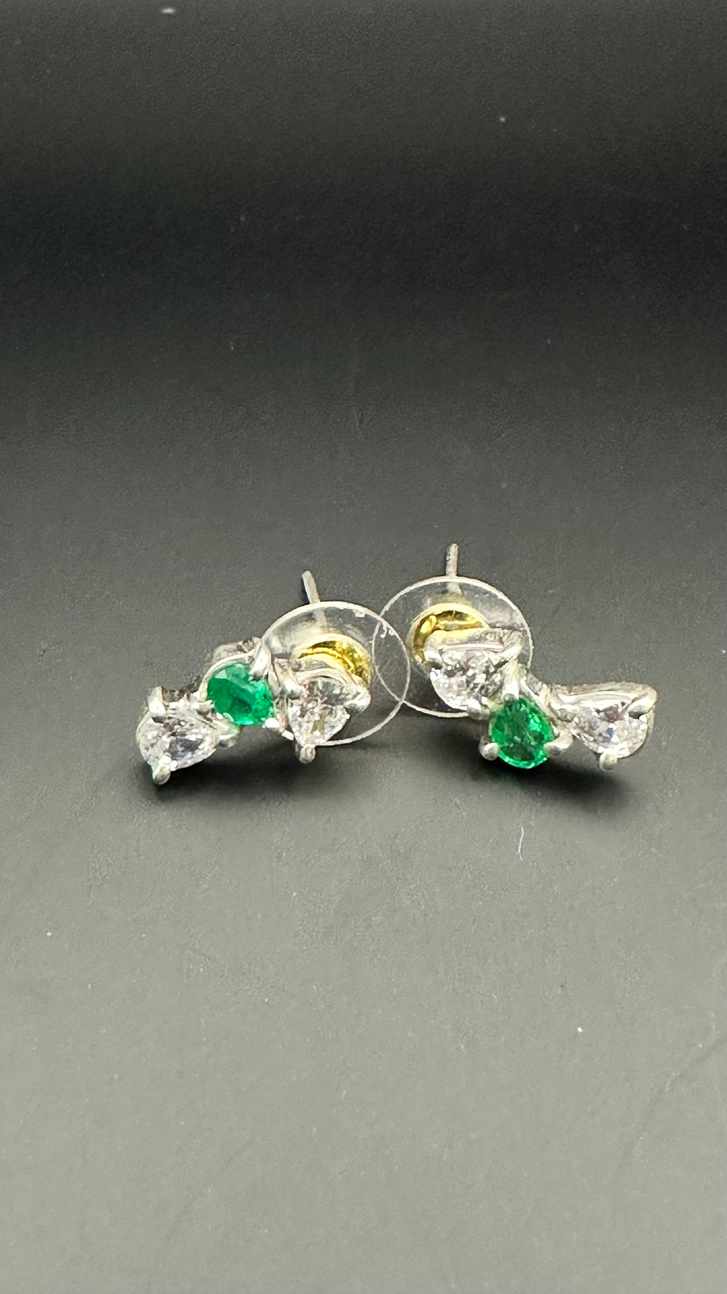 Panjshir emerald silver sterling Earring tops