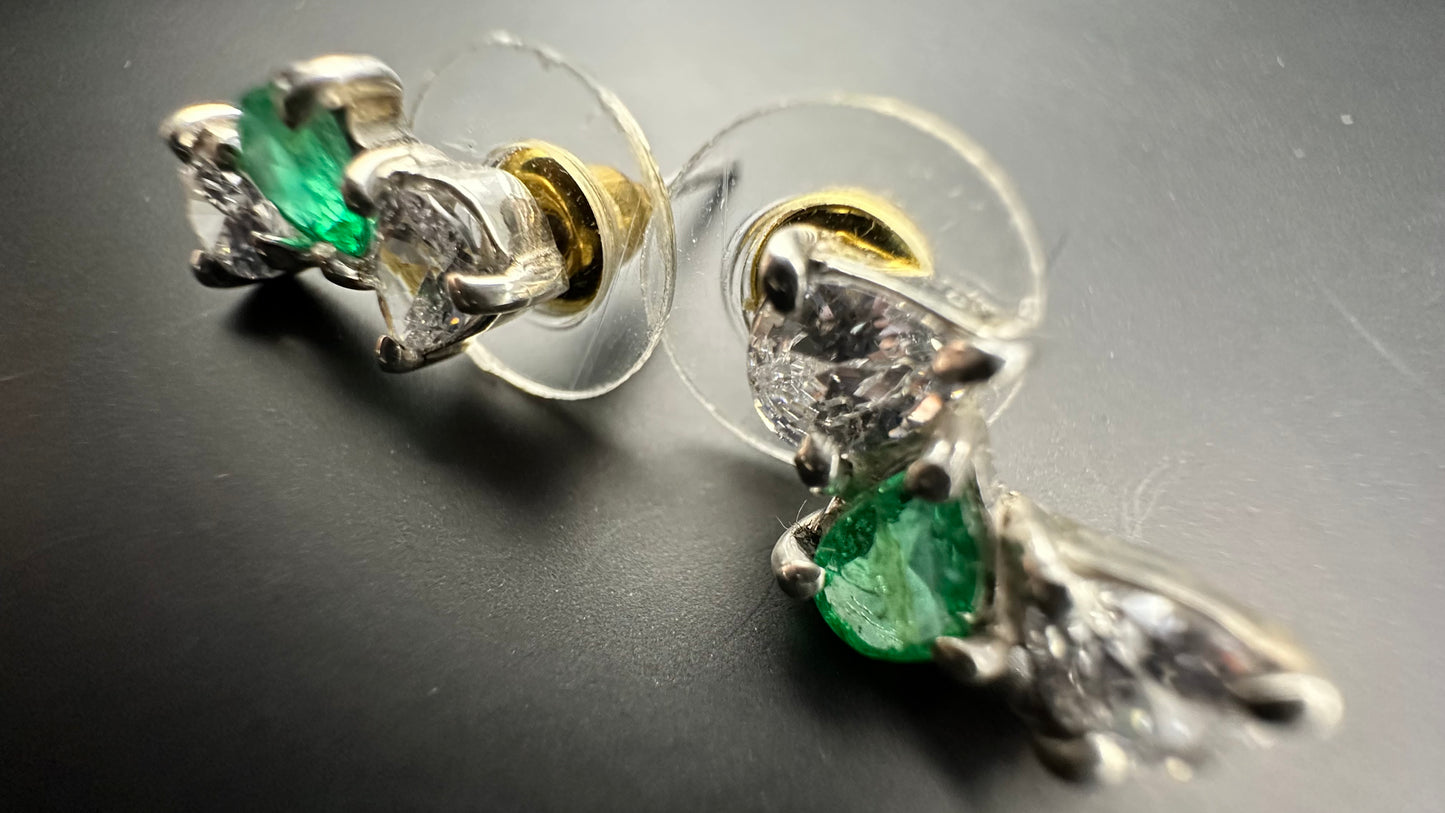 Panjshir emerald silver sterling Earring tops