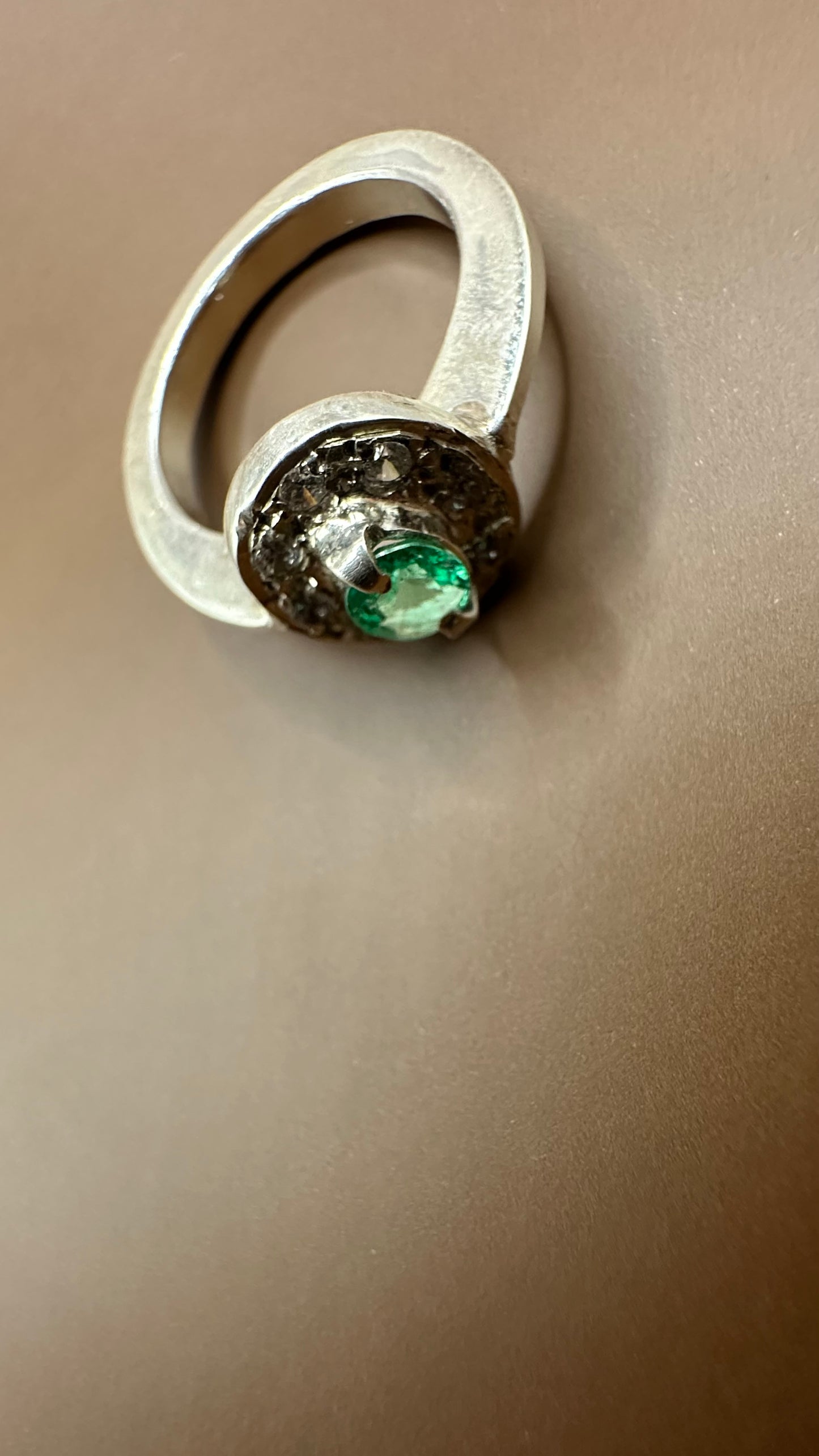 Emerald Ring Silver sterling Handmade Panjshir