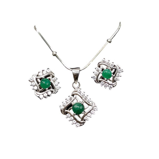 Stunning swat emerald jewelry set