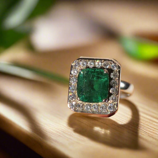 Green tourmaline ring