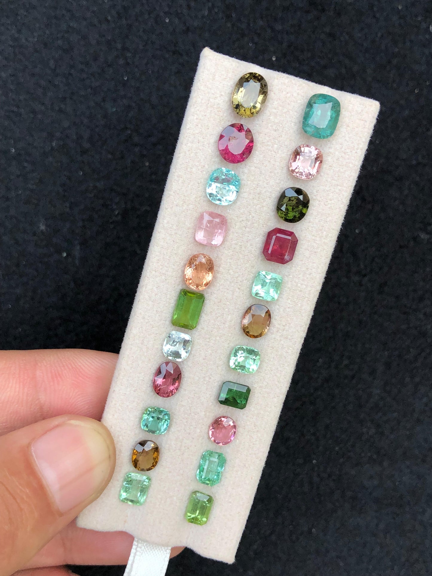 Amazing faceted multicolour natural tourmaline lot available for sale