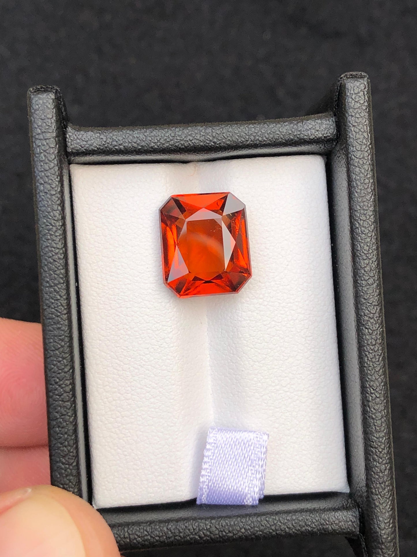 Stunning faceted Hessonite garnet piece available for sale