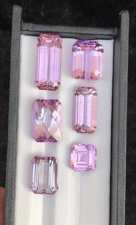 gorgeous faceted Natural kunzite lot available for sale