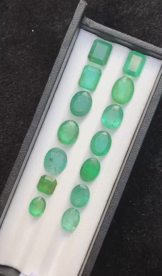 Beautiful faceted Natural Emerald lot Available for sale